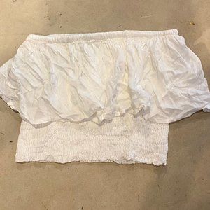 NWT BOHO ME WHITE RUFFLY TUBE TOP